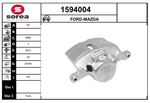 Étrier de frein SNRA 1594004 pour rouler chargé en MAZDA B-SERIE en montagne