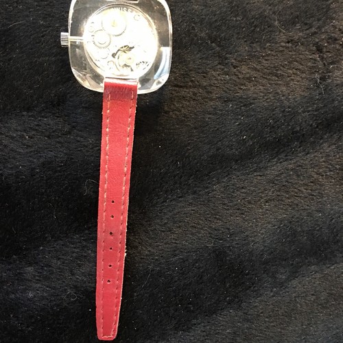 Jowissa Vintage Ladies Red Windup Watch Swiss Made - Picture 5 of 8