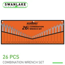 26pc Combination Spanner Set Metric SAE  Wrench Standard Head 8-24MM 1/4"-1"