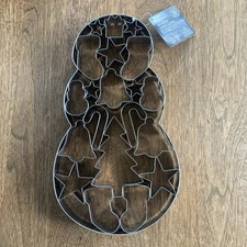 Crofton Christmas Snowman Stainless Steel 20 Winter Holiday Cookie Cutters NEW
