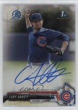 2017 Bowman Draft Chrome Pick Refractor 181/499 Cory Abbott #CDA-CA Auto q3o