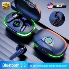 TWS Bluetooth 5.3 Earbuds Headset Wireless Noise Cancelling with Charging Case