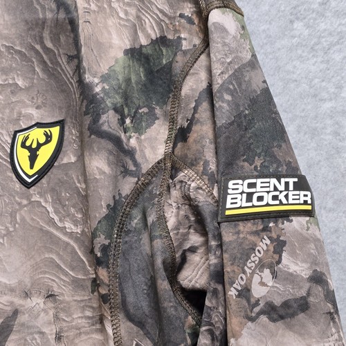 SCENT BLOCKER Vantage Mens L 1/2 Zip Hooded Pullover Jacket Camo Hunting - Picture 3 of 15