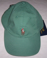 NWT Polo Ralph Lauren Relaxed GREEN Men's STRETCH Chino Baseball Cap Hat PONY