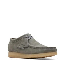 NWT Clarks Men's Wallabee Grey Suede Moc Toe Shoe – Size 7D