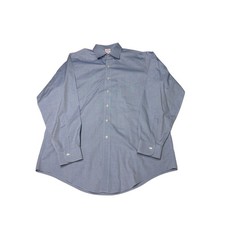 Brooks Brothers Mens 16-35 Traditional Fit Non-Iron Cotton Dress Shirt Blue