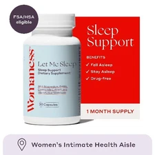 Womaness Let Me Sleep - Menopause Sleep Support with Magnesium, GABA & Chamomile