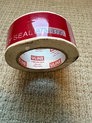 Uline Red Industrial Security Tape numbered