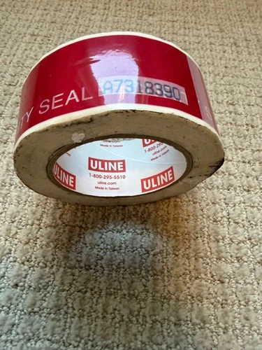Uline Red Industrial Security Tape numbered - product listing photo