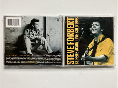 Steve Forbert Be Here Again Live Solo 1998 CD - Autographed - Very Good Cond.