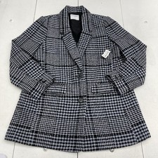 Old Navy Black Blue Soft Brushed Oversized Blazer Women's Size Large