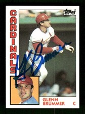 1984 Topps 152 Glenn Brummer signed auto autograph  crisp blue sig MZ BXCP57