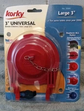 Korky  3" Universal Toilet Flapper 3" Large With Chain #3060 NEW In Package