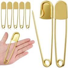 Juexica 5 Pcs 5 Inch Jumbo Stainless Steel Safety Pins Large Heavy Duty Huge