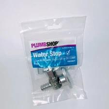 PEX 1/2 BARB X 3/8 OD ANG STP Chrome PLB104XP