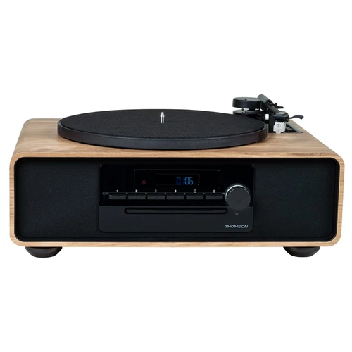 BigBen, Mikroanlage Bluetooth 60W FM CD/MP3 Aus Holz Mit Plattenspieler