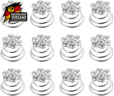 Strass Haarspiralen Curlies für DIY Braut Haarschmuck 12er Set Silber