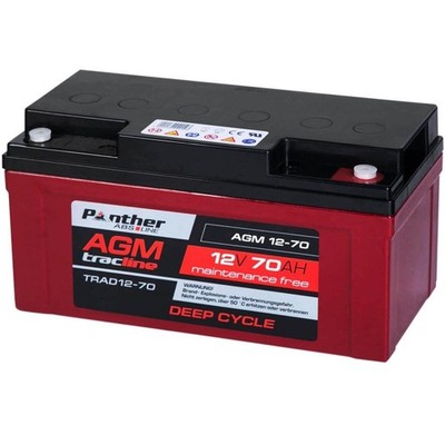 Panther Bleiakku AGM 70Ah 12V Akku Batterie Boot Solar USV Notstrom 65Ah 80Ah