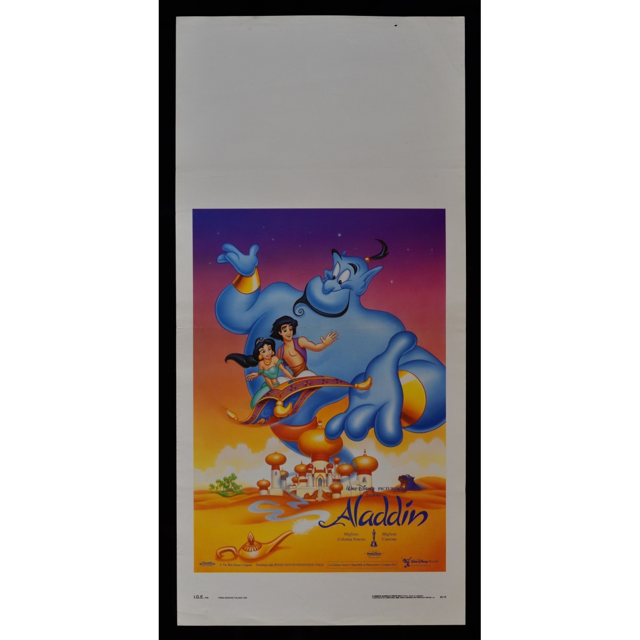 Cartel ALADDIN Walt Disney Oriente Animación Genio Lámpara B262