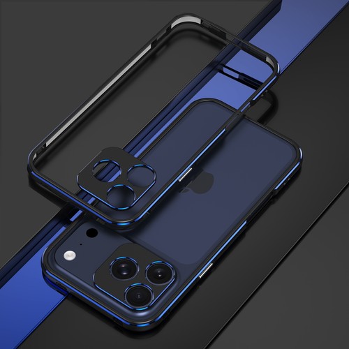 For iPhone 17 Pro Max/17 Pro Dual Color Metal Bumper Case with Camera Protector - Picture 25 of 27