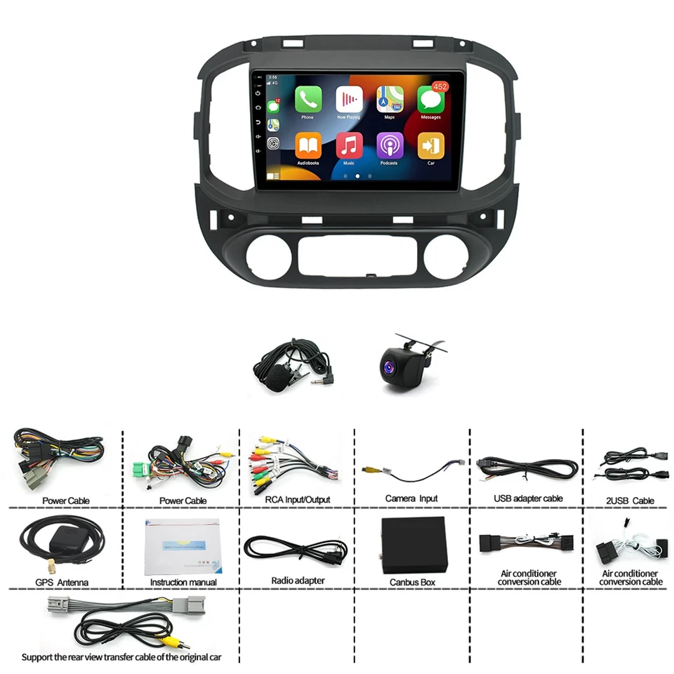 For 2015-2018 Chevrolet Colorado GMC Canyon CarPlay Car Stereo Radio Android 13 - Image 4 of 4