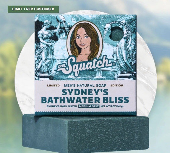 Squatch x Sydney Sweeney “Sydney’s Bathwater Bliss” Soap Bar SHIPPED