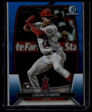 2023 Bowman Chrome Logan O'Hoppe Blue Refractor Los Angeles Angels #/150