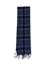 Polo Ralph Lauren Made/ Italy Wool Plaid Fringe Shawl Wrap Scarf Luxury Classic
