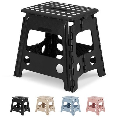 Folding Step Stool 13 Inch, Non-Slip Surface Portabl Foldable 1 Step Stool wi...