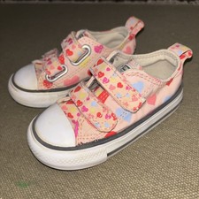 Converse Kids Chuck Taylor All Star Pink Hearts Infant/Toddler 5 Sneakers Shoes