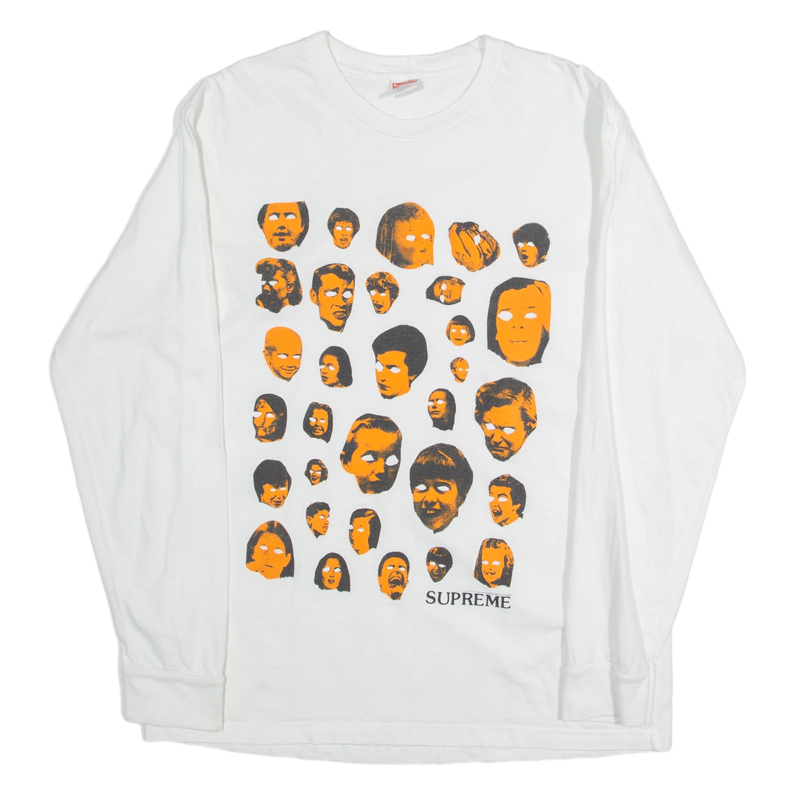 T shirt homme SUPREME Faces blanc manches longues L