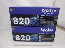 QTY 2 BROTHER TN820 BLACK TONER CARTRIDGE T4-A6