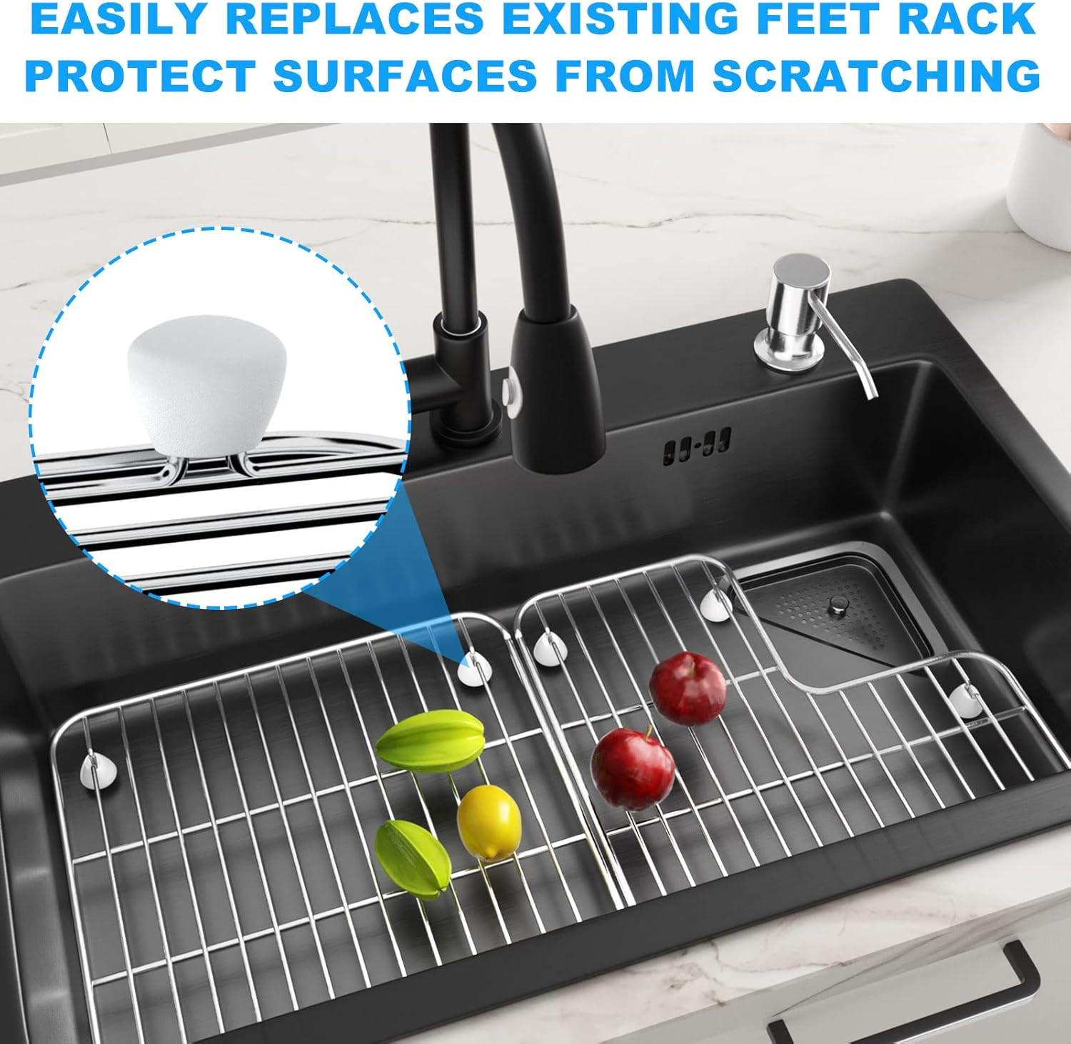 Kitchen Sink Rack Rubber Feet Replacement 20 Pack for Various Kohler Racks