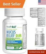 Effective Adult Cough Relief - 120 Count Dextromethorphan  Guaifenesin Tablets