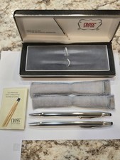 Vintage Cross .925 Sterling Silver Pen Pencil Set Original Box 1975
