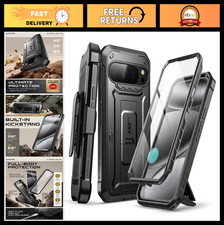 Rugged Google Pixel 10 Pro XL Case with Screen Protector, Kickstand Belt Clip