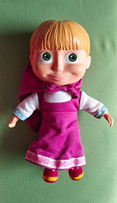 Simba Spielpuppe Masha (Masha and The Bear) grüne Augen blond, Kleidung abn.