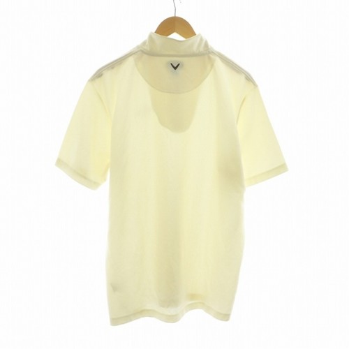 Callaway T-shirt Half Zip Short Sleeve Golf LL Ivory 248-MGX255784 NQ Used c385d - Picture 2 of 8
