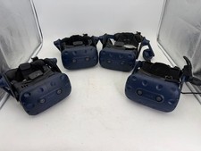 Lot Of 4 HTC VIVE Pro 2Q29100 Virtual Reality Headset Blue As Is For Parts