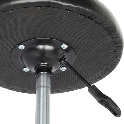 Lines Rotation Bar Stool Black Round Stool - Picture 3 of 24