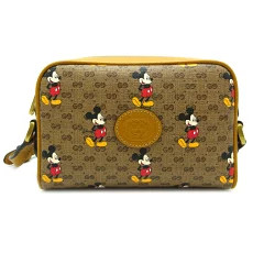 Gucci Disney Mickey Shoulder Bag GG Supreme Beige