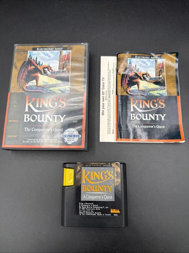 Nice King's Bounty Sega Genesis Complete in Box CIB Registration Card Authentic