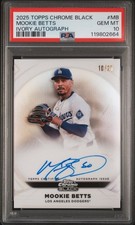 2025 Topps Chrome Black Ivory on Card Auto /25 Mookie Betts psa 10 GEM mvp