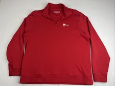 Vineyard Vines Martha Vineyard 1/4 Zip Pullover Mens L Red Cotton Presidents Cup