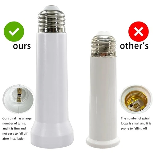 Light Socket Extender E26/E27 Light Bulb Socket Extender Standard Medium Base - Picture 8 of 10