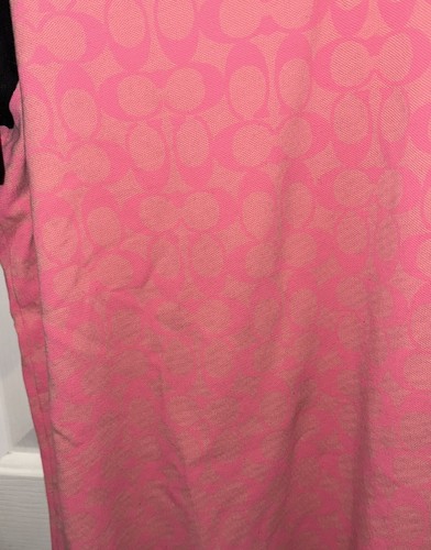 Polo Coach Monogram Firma Logo Uomo Large L Rosa Nera Vedi Foto HTF - Foto 7 di 14