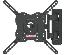 Full Motion TV Wall Mount for 26-55" Screens, Holds up to 80 lbs, Black