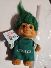 Philadelphia Eagles Russ NFL Troll Doll 3” Vintage 1990 NWT 
