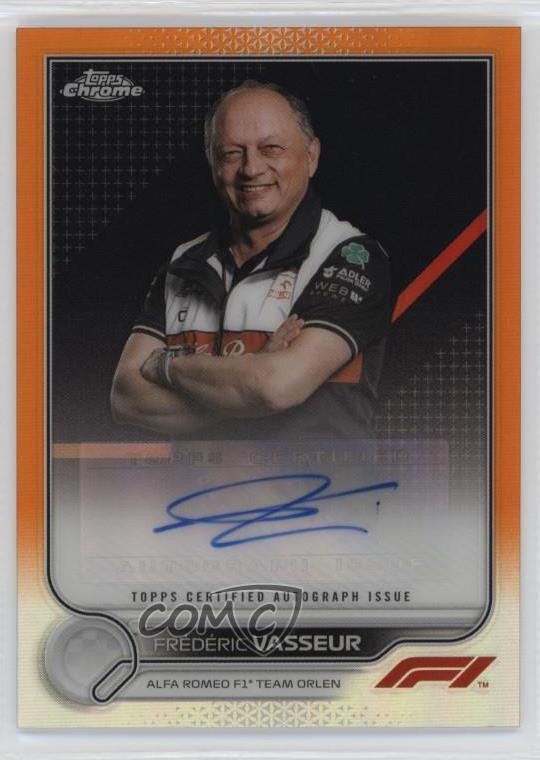 2022 Topps Chrome Formula 1 Orange Refractor 24/25 Frederic Vasseur Auto