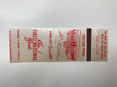 AX37 Matchbook Cover First National Bank, Sparta Illinois IL